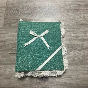 Vintage Fabric Ruffles Lace Photo Album Scrapbook Cottage Lace Photo Binder